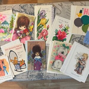 Lot of 15 Vintage Greeting Card Lot with Envelopes-60s-Get Well